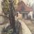 Etching: Antique Lge Framed French Village Scene signed/titled 7 thumbnail