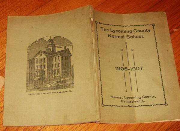 1906-07 Lycoming County Normal School Book 1