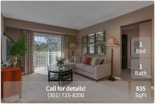 $1,630 / 1br - 835ft2 - Ready to lease! 1 bed 1 bath home. Check us out! (Laurel)64040196847619120