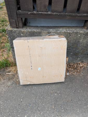 Free 1 box concrete ceiling tiles outside now 1