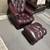 Hancock and Moore Burgundy Tufted Leather Chair and Ottoman 2 thumbnail