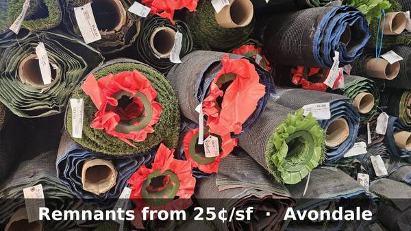 Artificial Turf Remnants – Patio & Play – from 25¢/sf – Avondale 1