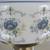 VTG 1973 Quoizel Hurricane  Lamp Abigail Adams Milk Glass Blue Floral 7 thumbnail