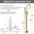 New Freestanding Bathtub Faucet Floor Mount Tub Filler, Brushed Gold 2 thumbnail