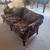 Antique Victorian Revival Settee – Hand-Carved Wood & Floral Tapestry 6 thumbnail