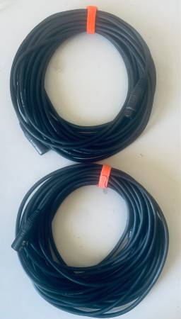 Professional Pair of XLR Cables - 50 foot 1