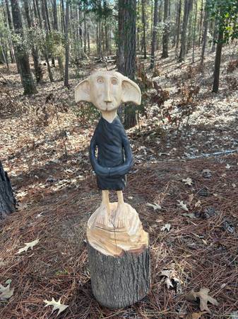 Hand-Carved Red Oak House Elf (Dobby-Inspired) 1