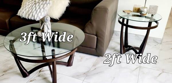 Coffee &1End Table Top Quality Metal Frame 1