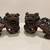Vintage Asian Hand Carved Wooden Guardian Foo Dogs Floating Balls Insi 1 thumbnail