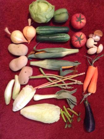 Fabric Wrapped Veggies (True to Size) 1