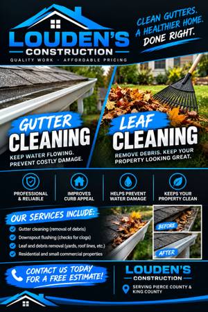 GUTTER CLEANING SERVICES

Louden’s Construction 1