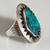 VTG Signed Navajo Large Sterling Turquoise Size 13 Ring 18 Grams 3 thumbnail