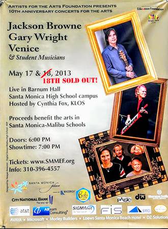 JACKSON BROWNE & GUESS AUTOGRAPH(S) VINYL POSTER 1