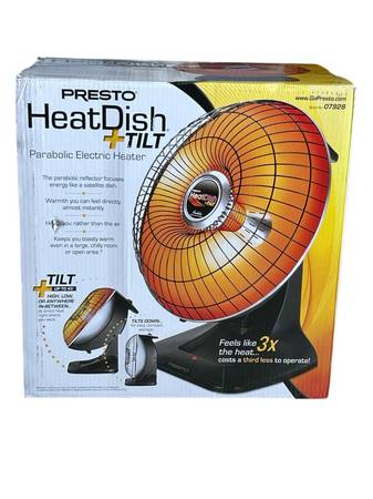 Presto HeatDish Plus Tilt High-Efficiency Parabolic Electric Heater 1
