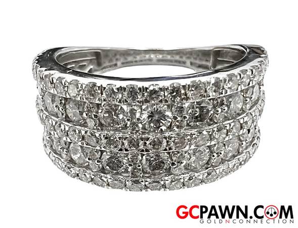 H*S Men's Cluster ring 14kt White Gold 1