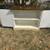 Vintage white and walnut console cabinet 5 thumbnail