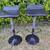 Modern Outdoor Wicker Espresso Metal Frame Swivel Adjustable Height Bar Stools 1 thumbnail