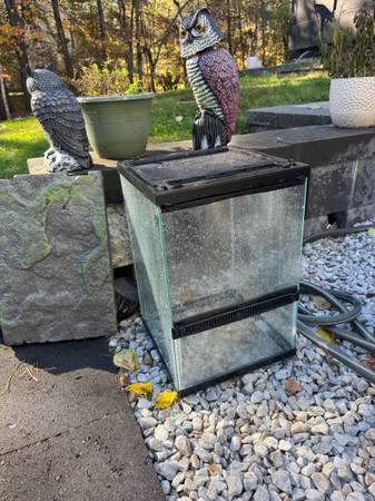 10 gallon front opening tank with back wall 1