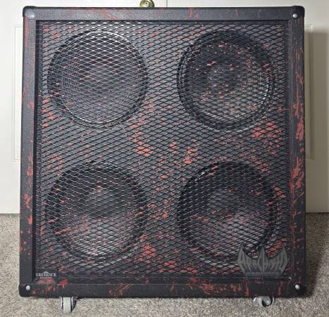 Arachnid Custom Blood Splatter 412 Guitar Cabinet Eminence Speakers 1