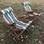Vintage Pair of Hand Crafted Classic Folding Deck Chairs 4 thumbnail