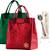 Pair of Lunch Bags, Easy to Carry, Insulated (Red & Green) 1 thumbnail