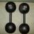 VINTAGE 50lb. GLOBE DUMBBELLS weights gym equipment 1 thumbnail
