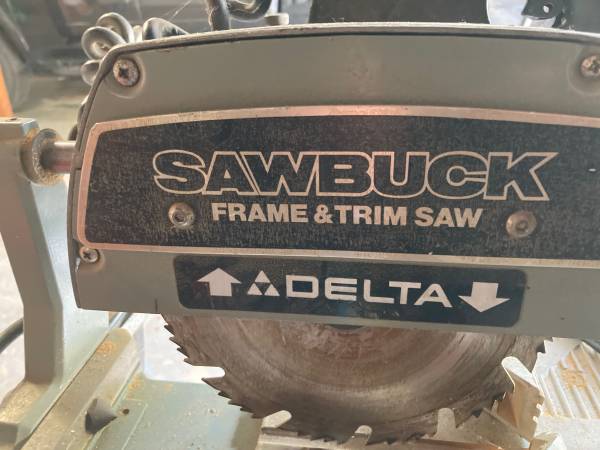 Delta Sawbuck frame and trim saw 8” 1
