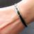 Vintage Sterling Silver Black Onyx Hinged Bracelet from Mexico 8 thumbnail