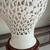 Vintage pierced Blanc de Chine Lamp - lights on top and bottom 5 thumbnail