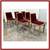 Custom Design Crimson Mohair Madison Dining Chairs, Set Of Six 3 thumbnail