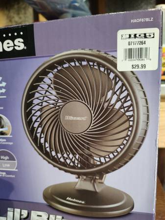 5 Holmes lil Blizzard Oscillating Power Fan used a few times in Box 1