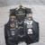 LEATHER MOTORCYCLE VEST WITH PINS AND PATCHES 3 thumbnail