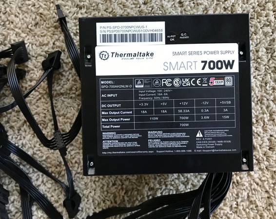 Power supply (PSU) 700W - brand new, works perfect 1