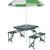 Folding Picnic Table with Umbrella  Aluminum Frame Rectangle 1 thumbnail
