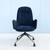 Steelcase West Elm Work Kent Office Desk Chair Royal Blue Velvet, New 6 thumbnail