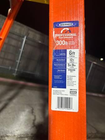 Werner 6’ platform ladder 1