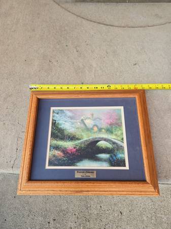 Thomas Kinkade Brookside Hideaway print in frame 1