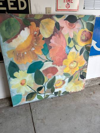 Large canvas flowers wall art 1