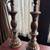 Pair of silver and bronze finished lamps with shades 3 thumbnail