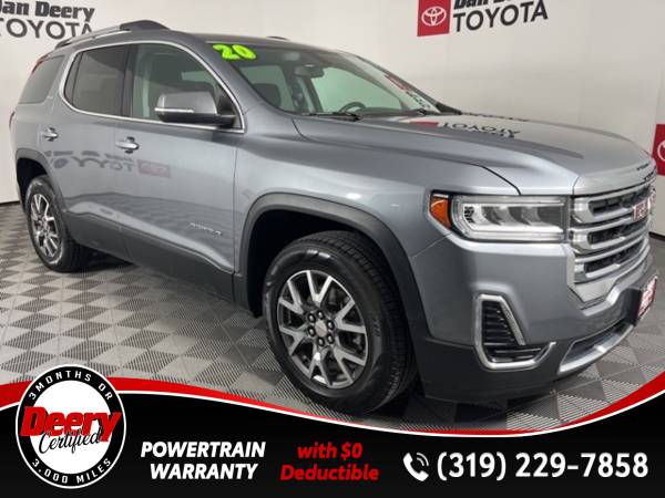 Certified 2020 GMC Acadia SLE Satin Steel Metallic 1