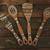 4 pc. set Earthtone Pakkawood kitchen utensils. Layered Hardwood, Cooking Spoon 10 thumbnail