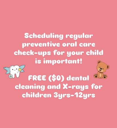 Free Dental Cleaning for Children! 1