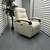 Canmore Leather Power Recliner Chair with Power Headrest - Cream 3 thumbnail