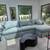 Klaussner down L shape sofa couch, slipcover 4 thumbnail