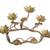 Mid Century Gold Colored Wrought Iron Japanese Lotus Candelabra Center 5 thumbnail