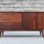 REFINISHED Authentic Mid Century MCM Solid African Teak Credenza 1 thumbnail