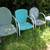 Vintage Metal Motel Patio Garden Chairs 2 thumbnail