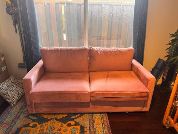 Velvet Sleeper Couch 1