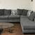 Charcoal grey sectional includes throw pillows - New 2 thumbnail