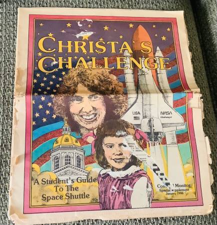 RARE 1986 CHRISTA MCAULIFFE - 14 page NEWSPAPER SUPPLEMENT 1
